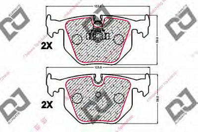 DJ PARTS bp2112 -  Комплект тормозных колодок, дисковый тормоз
